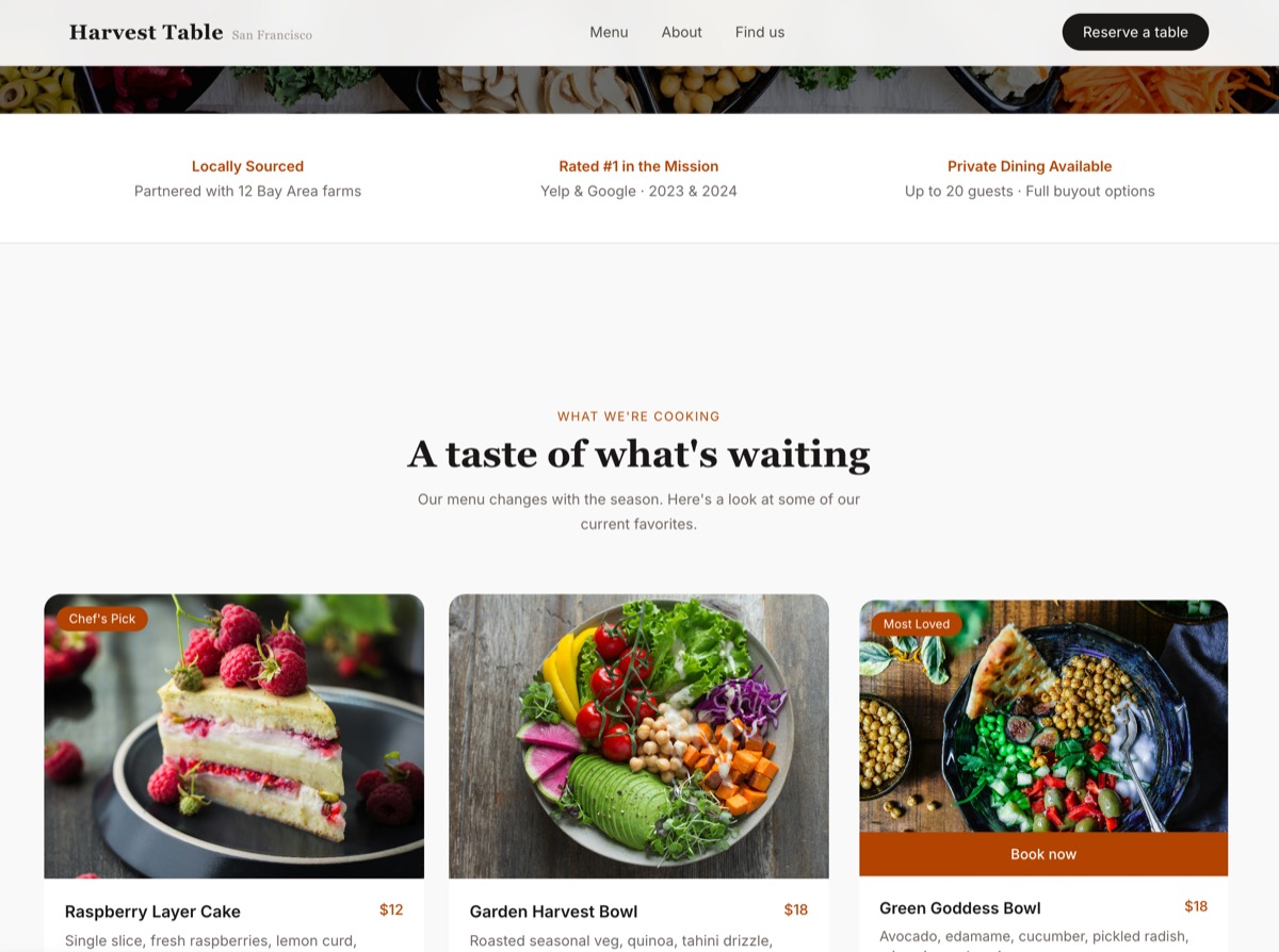 Harvest Table